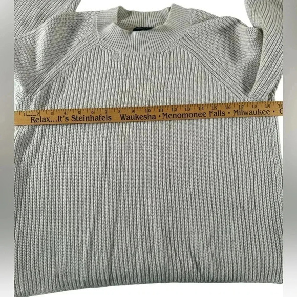 Banana Republic Factory Women Cream Crewneck Sweater Rib Knit Small - Picture 8 of 10